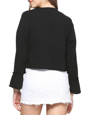 asymmetric bell sleeved shrug - 15418718 - Standard Image - 2