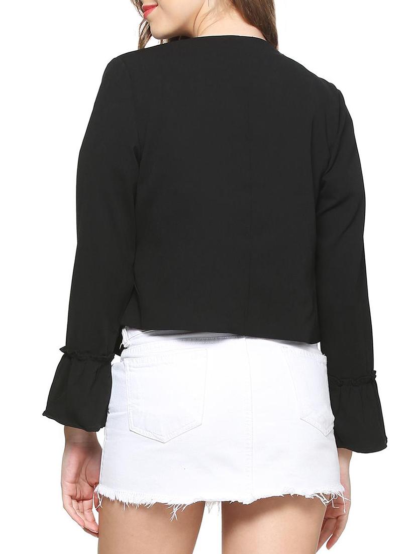 asymmetric bell sleeved shrug - 15418718 - Zoom Image - 2
