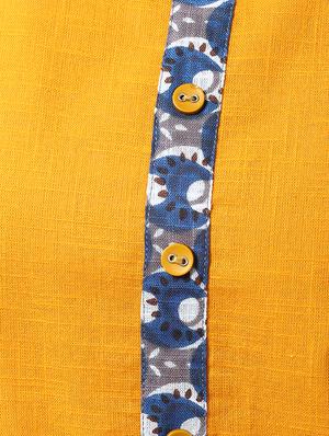 yellow straight kurta - 15418894 - Standard Image - 5