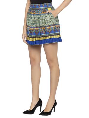 printed flared mini skirt - 15419119 - Standard Image - 2