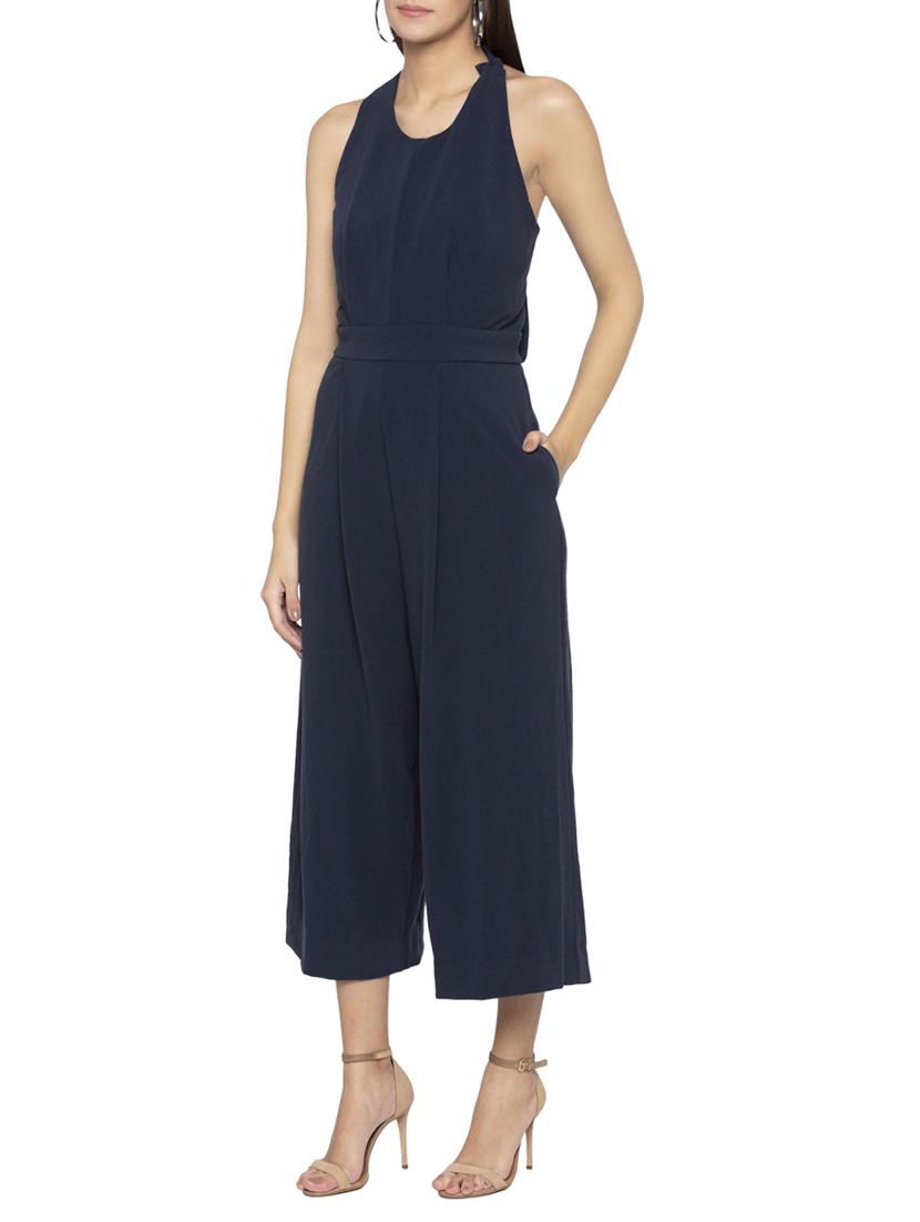 Halter neck 3/4th jumpsuit - 15419152 - Zoom Image - 2