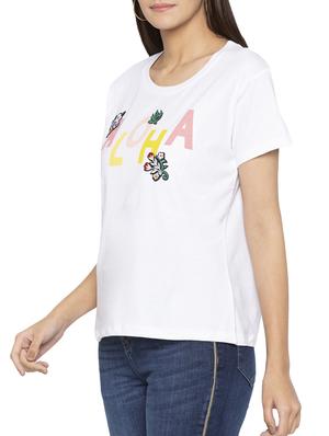 graphic embroidered tee - 15419165 - Standard Image - 2