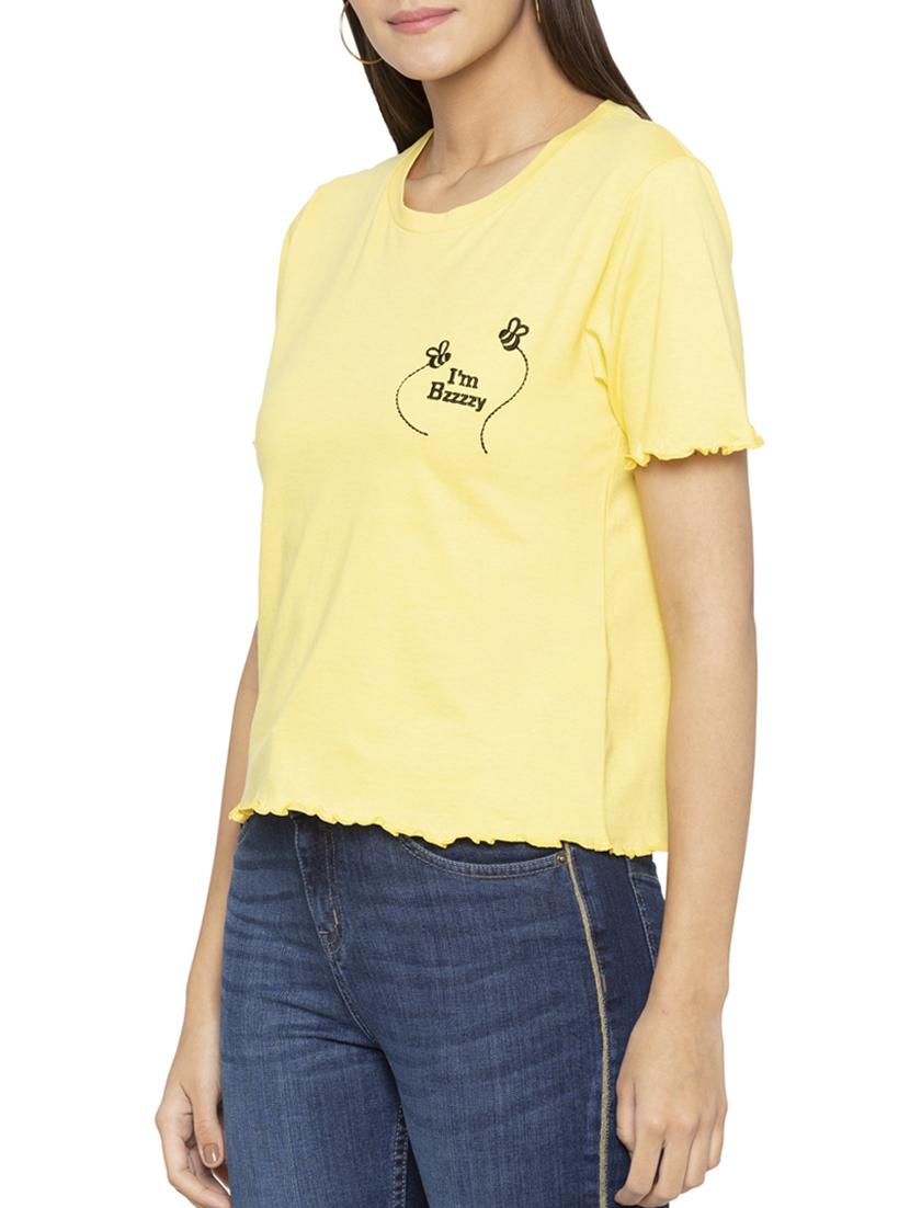 lettuce edge embroidered tee - 15419208 - Zoom Image - 2