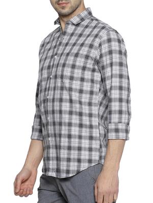 grey cotton casual shirt - 15419465 - Standard Image - 2
