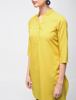 solid straight kurti - 15419512 - Standard Image - 5