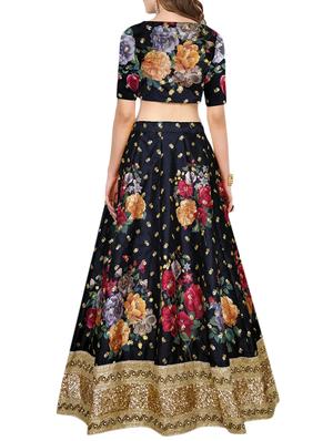 floral printed embellished lehanga - 15419877 - Standard Image - 2