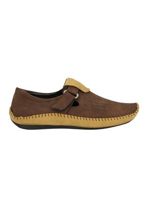 brown leatherette slip on sandals - 15420354 - Standard Image - 2