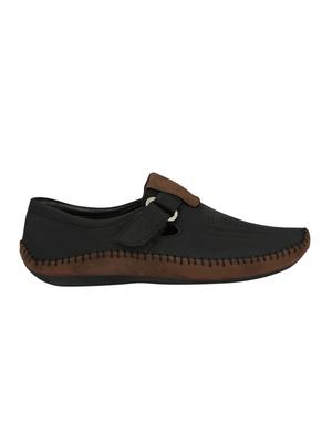 black leatherette slip on sandals - 15420355 - Standard Image - 2