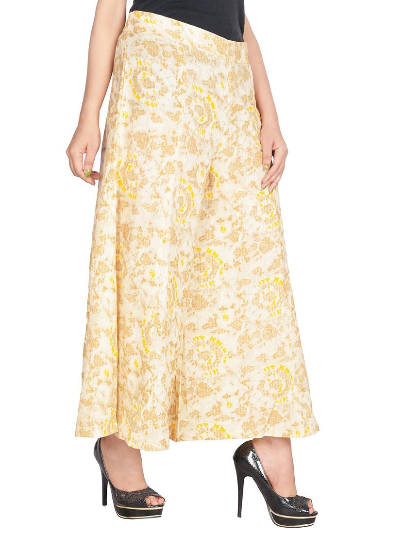 Printed flared palazzo - 15420358 - Zoom Image - 2