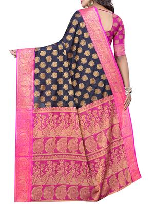 conversational zari weave kanjivaram saree with blouse - 15420360 - Standard Image - 2