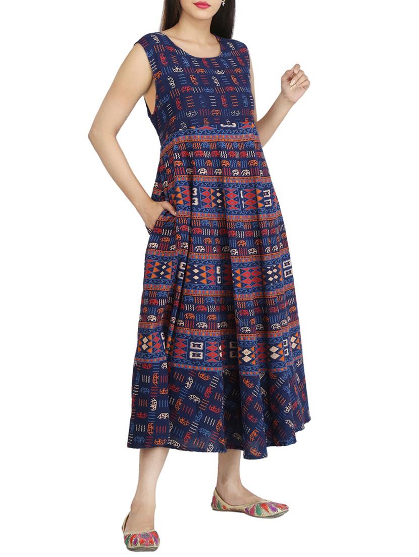 a-line printed kurta - 15420421 - Zoom Image - 2