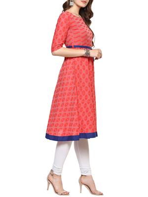 a-line printed kurta - 15420515 - Standard Image - 2
