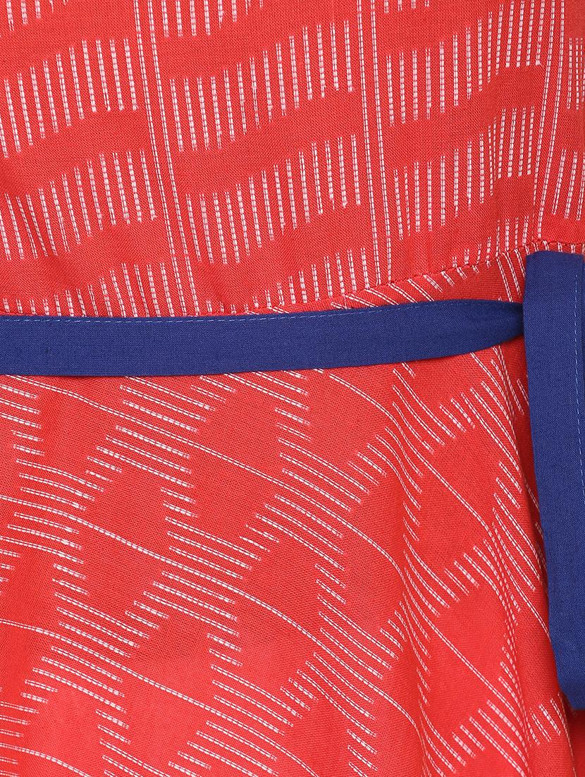 a-line printed kurta - 15420515 - Zoom Image - 5