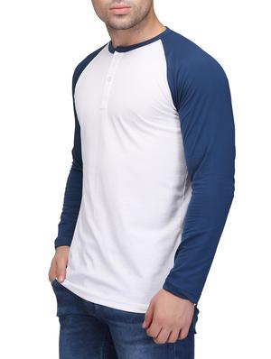 white cotton raglan t-shirt - 15420915 - Standard Image - 2