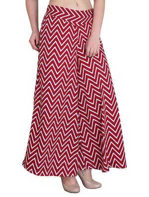 chevron print flared palazzo - 15420954 - Standard Image - 2
