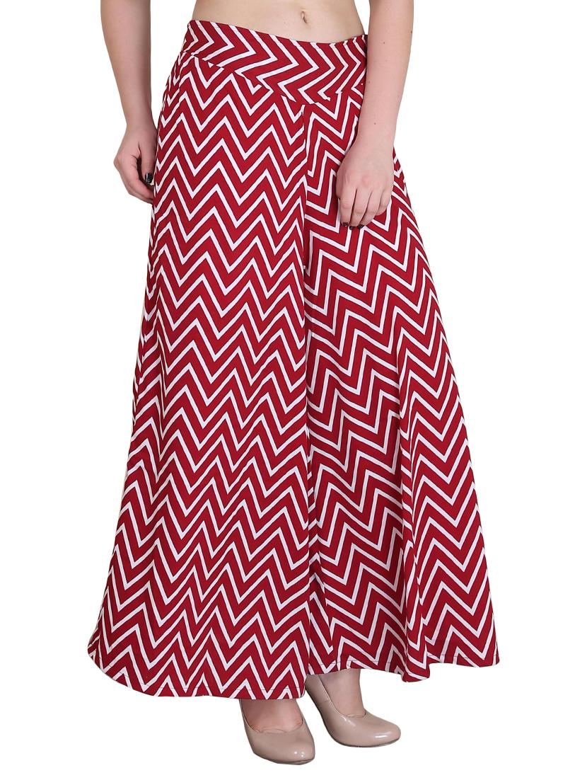 chevron print flared palazzo - 15420954 - Zoom Image - 2