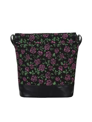 black canvas regular sling bag - 15421003 - Standard Image - 2