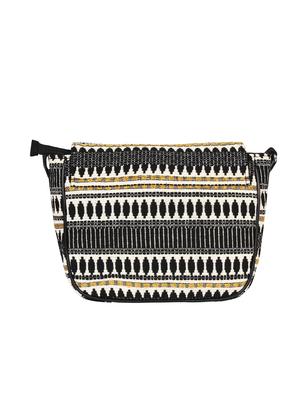 black canvas regular sling bag - 15421006 - Standard Image - 2