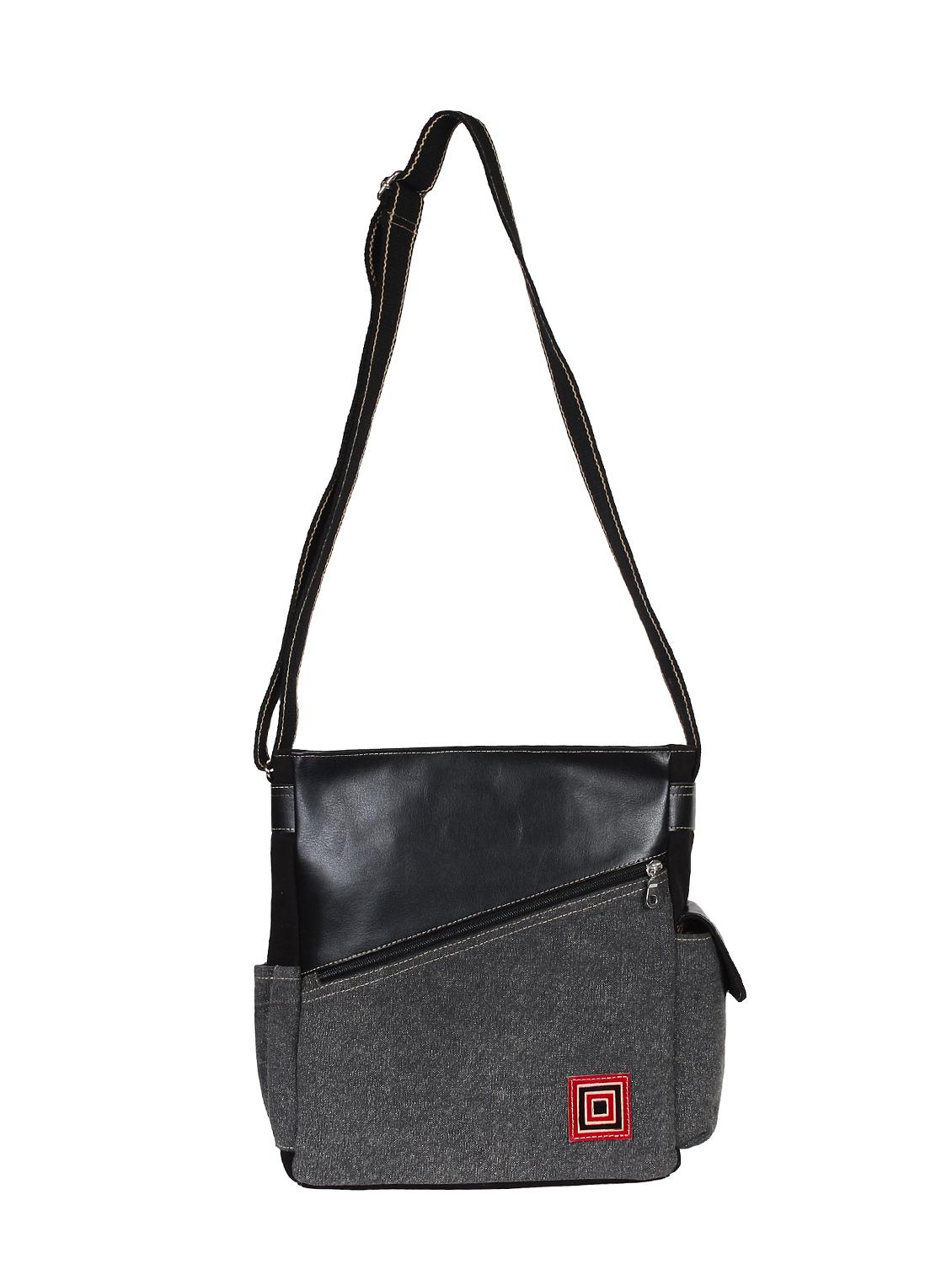 grey canvas regular sling bag - 15421010 - Zoom Image - 5
