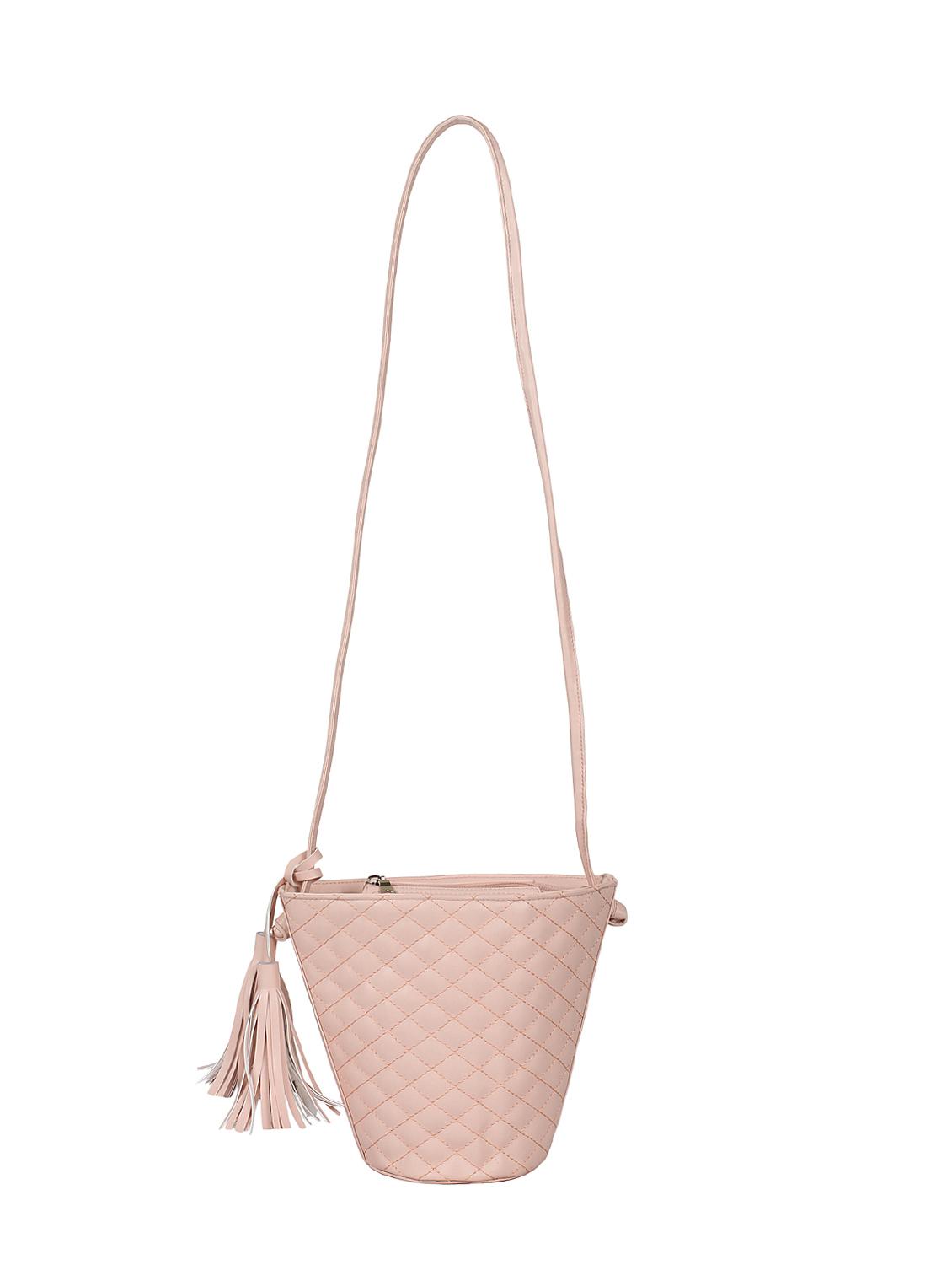 pink leatherette (pu) regular sling bag - 15421020 - Zoom Image - 5