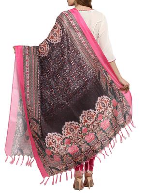 pink printed dupatta - 15421138 - Standard Image - 2