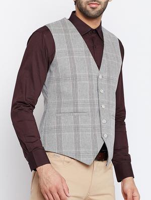 grey polyester waist coat - 15421636 - Standard Image - 2