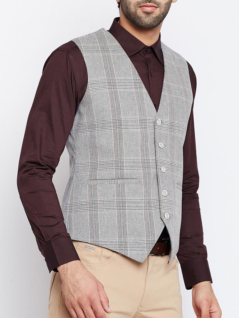 grey polyester waist coat - 15421636 - Zoom Image - 2