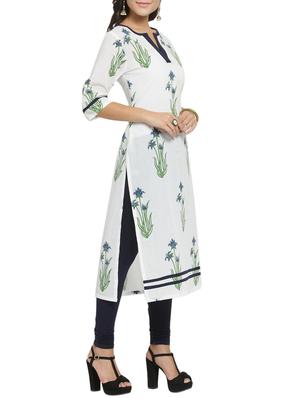 straight printed kurta - 15421761 - Standard Image - 2
