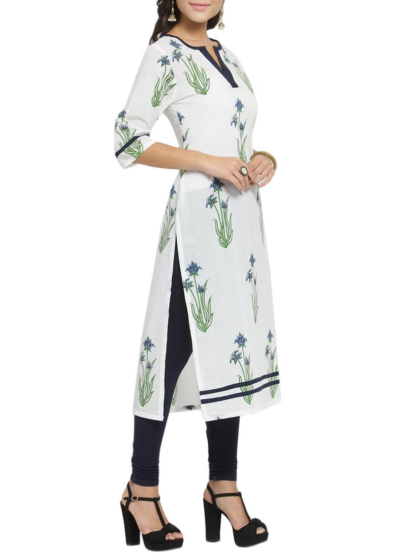 straight printed kurta - 15421761 - Zoom Image - 2