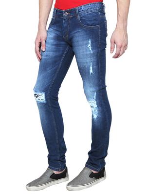 blue cotton ripped jeans - 15425613 - Standard Image - 2