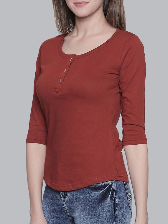 solid henley tee - 15425987 - Zoom Image - 2