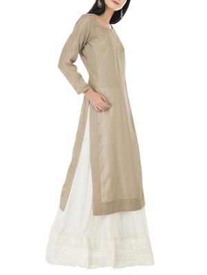 straight embroidered kurta - 15426761 - Standard Image - 2
