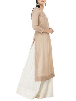 straight embroidered kurta - 15426762 - Standard Image - 2