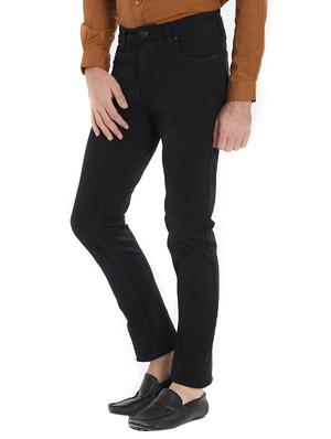 black cotton plain jeans - 15427018 - Standard Image - 2