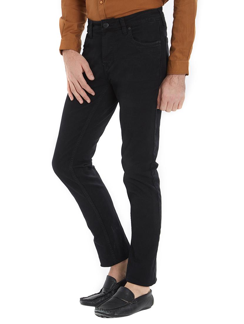 black cotton plain jeans - 15427018 - Zoom Image - 2