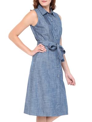 tie knot belted shirt dress - 15427514 - Standard Image - 2