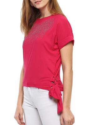 side tie up embellished top - 15427936 - Standard Image - 2