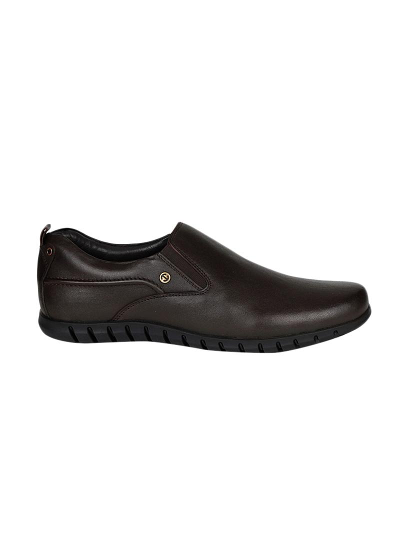 brown Leather formal slip ons - 15428063 - Zoom Image - 2
