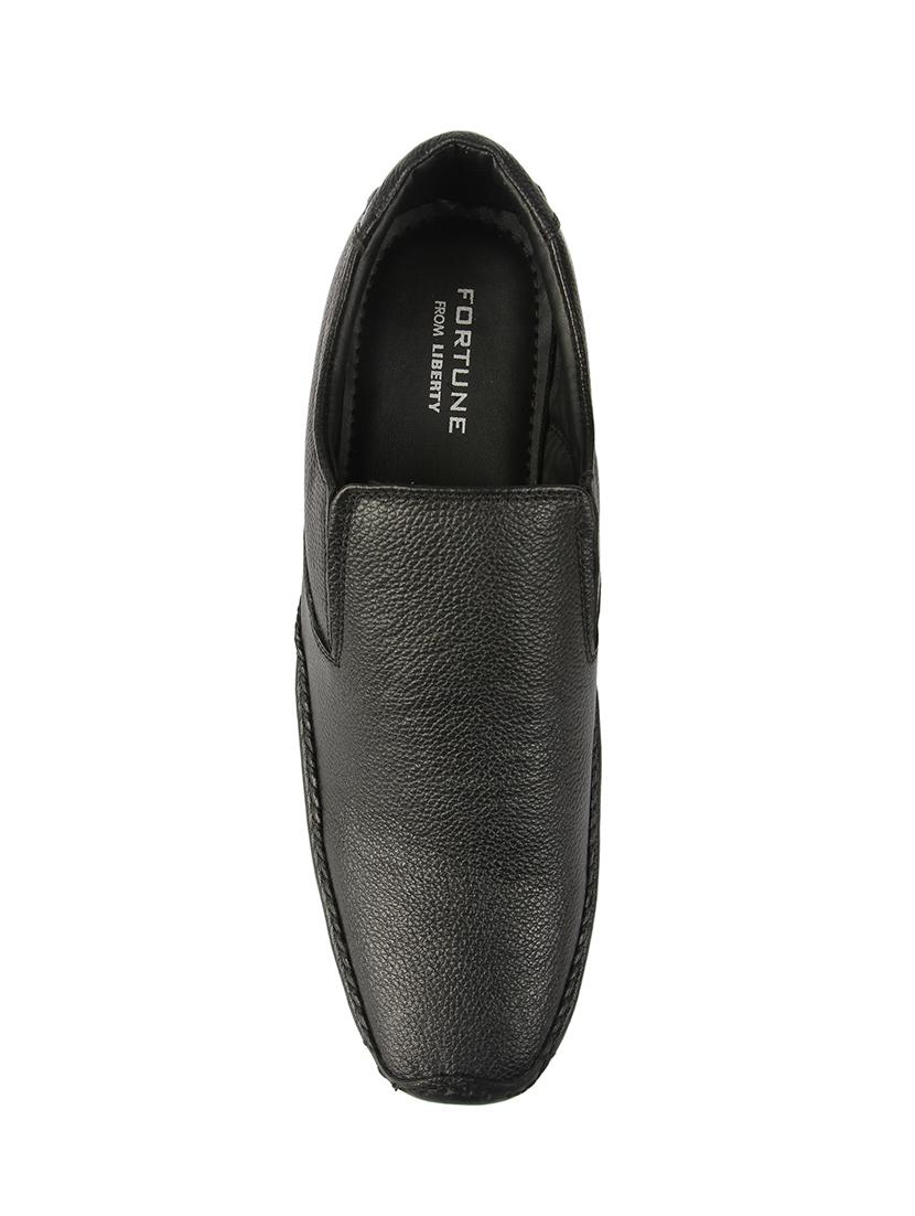 black Leather formal slip ons - 15428069 - Zoom Image - 5