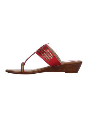 red one toe wedges - 15428482 - Standard Image - 2