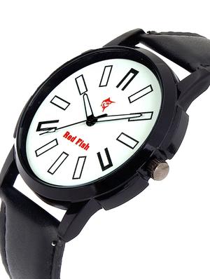 red fish leather strap analog watch ( rdf-1061 ) - 15428791 - Standard Image - 2