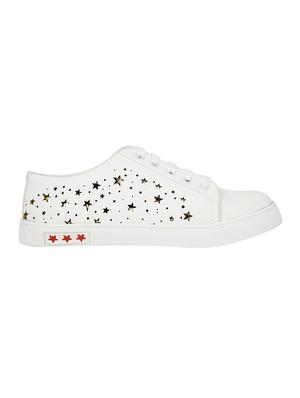 white lace-up sneakers - 15428902 - Standard Image - 2