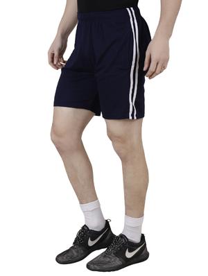 navy blue cotton blend shorts - 15429079 - Standard Image - 2