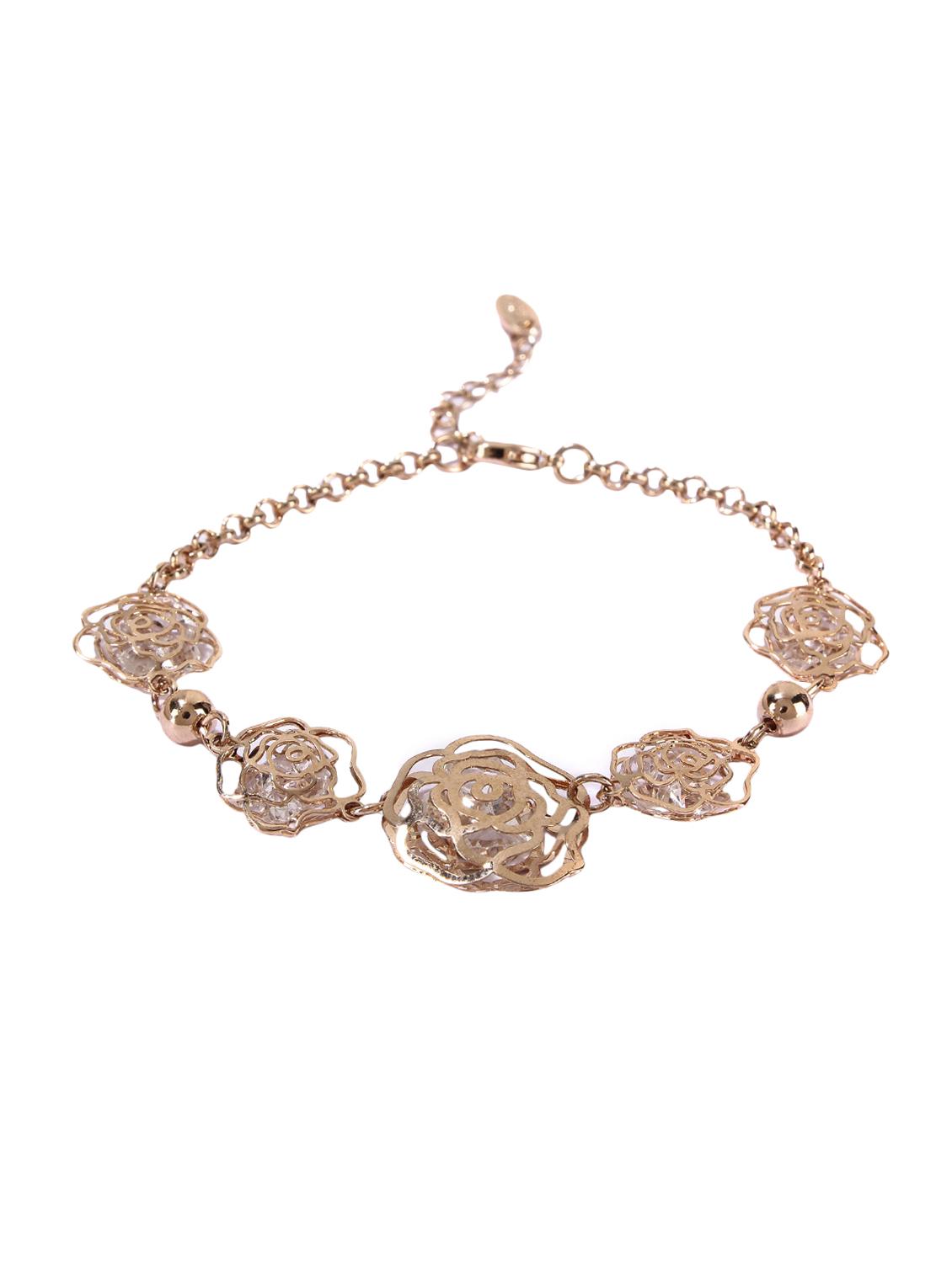 gold metal links bracelet - 15429157 - Zoom Image - 2