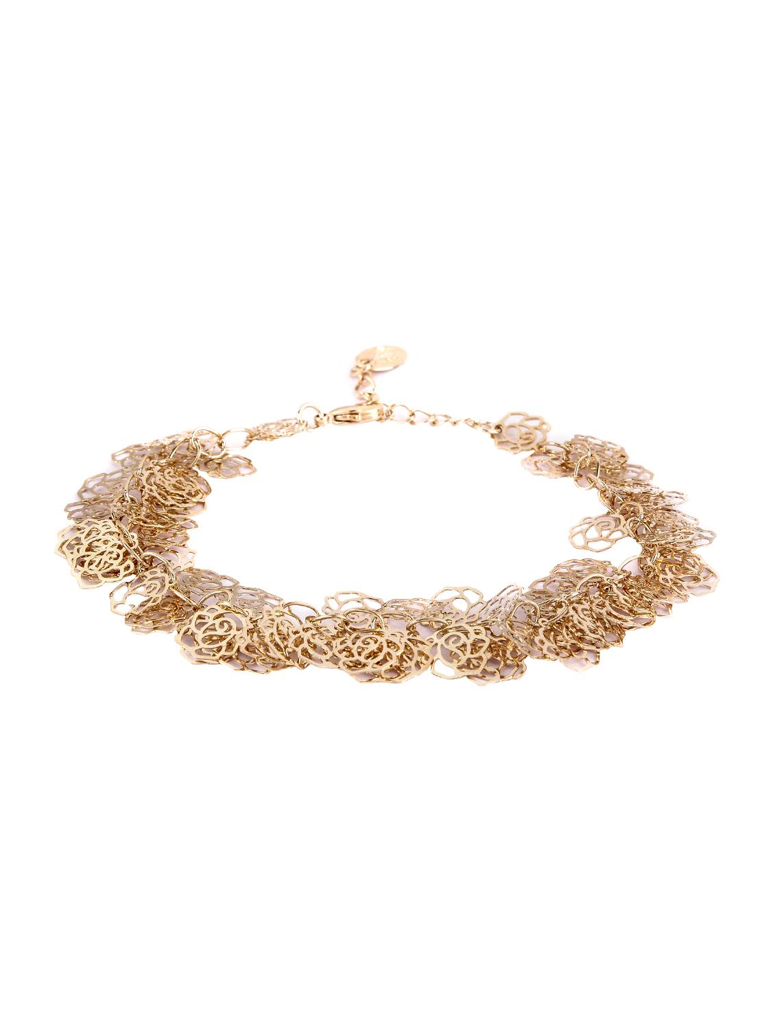 gold metal links bracelet - 15429159 - Zoom Image - 2