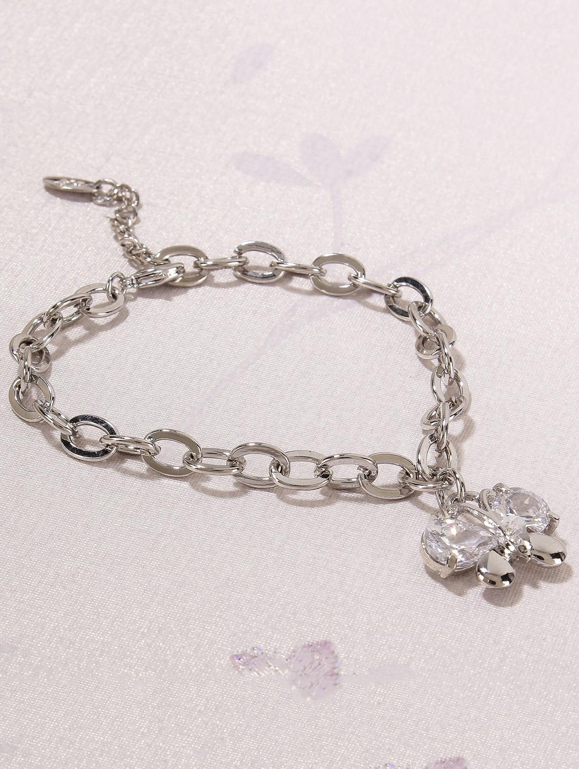 silver metal links bracelet - 15429160 - Zoom Image - 2