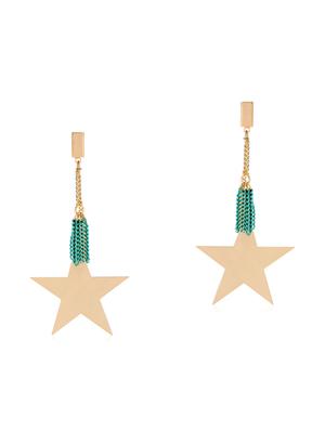 green metal drop earrings - 15429219 - Standard Image - 2