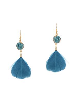 blue metal drop earrings - 15429240 - Standard Image - 2