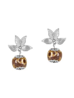 multi colored metal drop earrings - 15429251 - Standard Image - 2