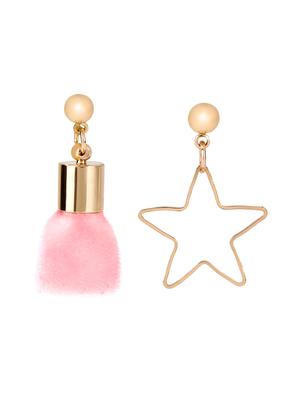 pink metal drop earrings - 15429264 - Standard Image - 2